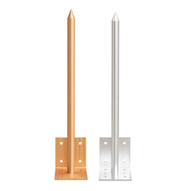 Copper and Aluminum Earthing Air Terminal with Flat Base - Ashlok Safe Earthing Electrode Limited