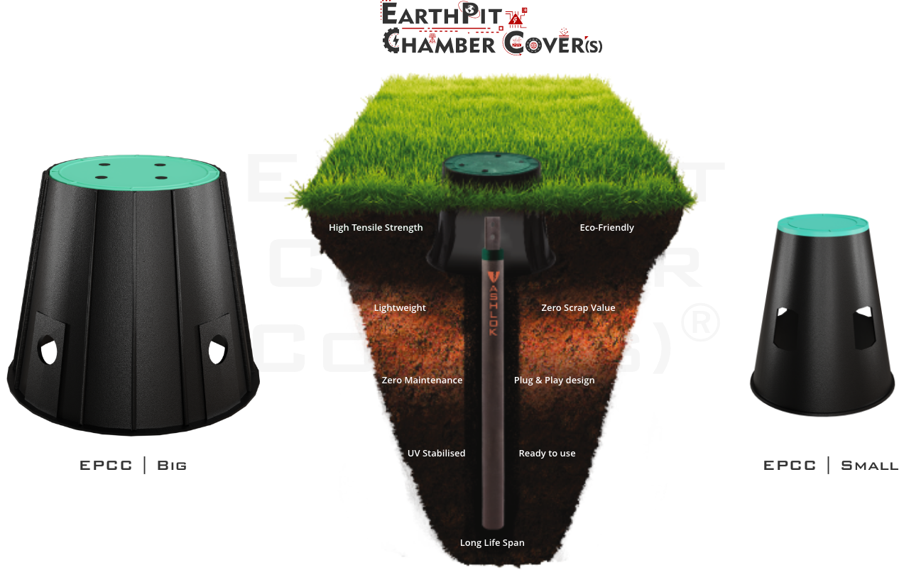 Earth Pit Chamber Cover with Ashlok Safe Earthing Electrode Limited
