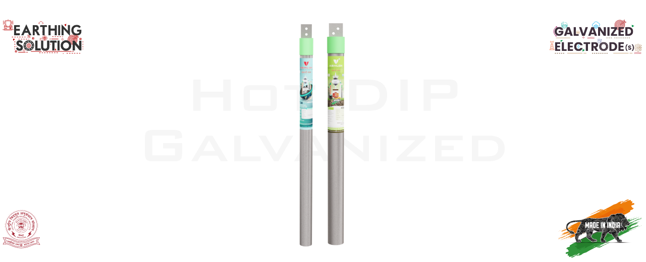 Hot dip galvanized electrode for effective earthing solutions, manufactured by Ashlok Safe Earthing Electrode Limited