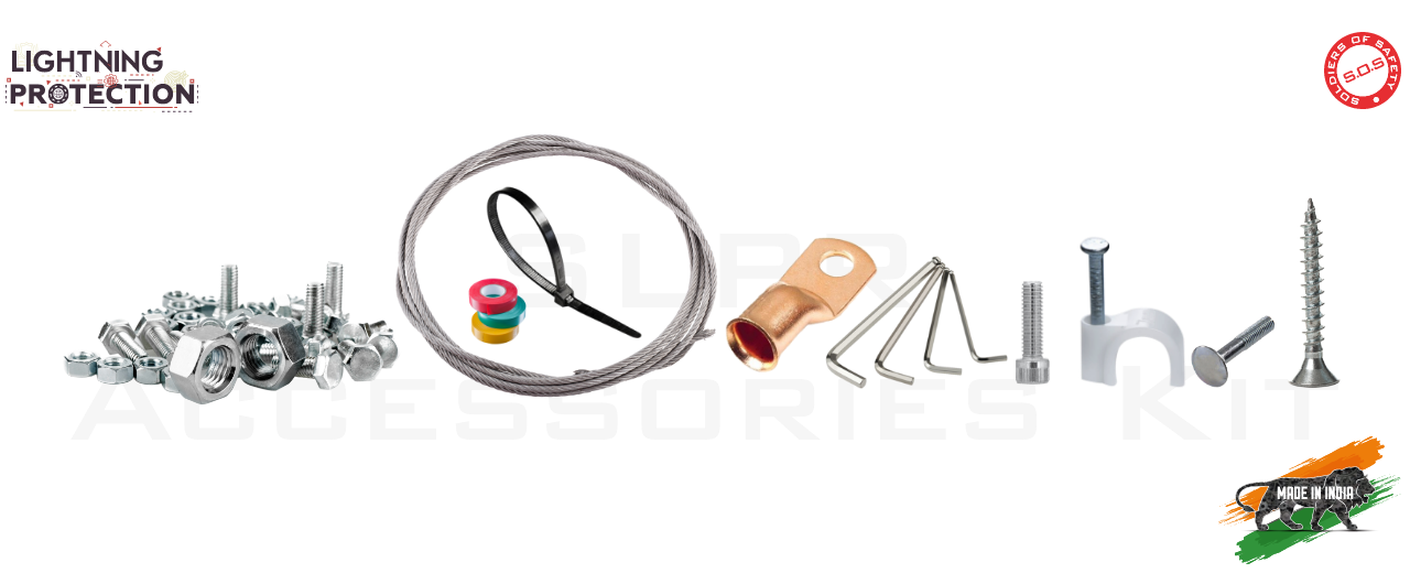 SLPR Accessories Kit by Ashlok Safe Earthing Electrode Limited for Comprehensive Lightning Protection Systems