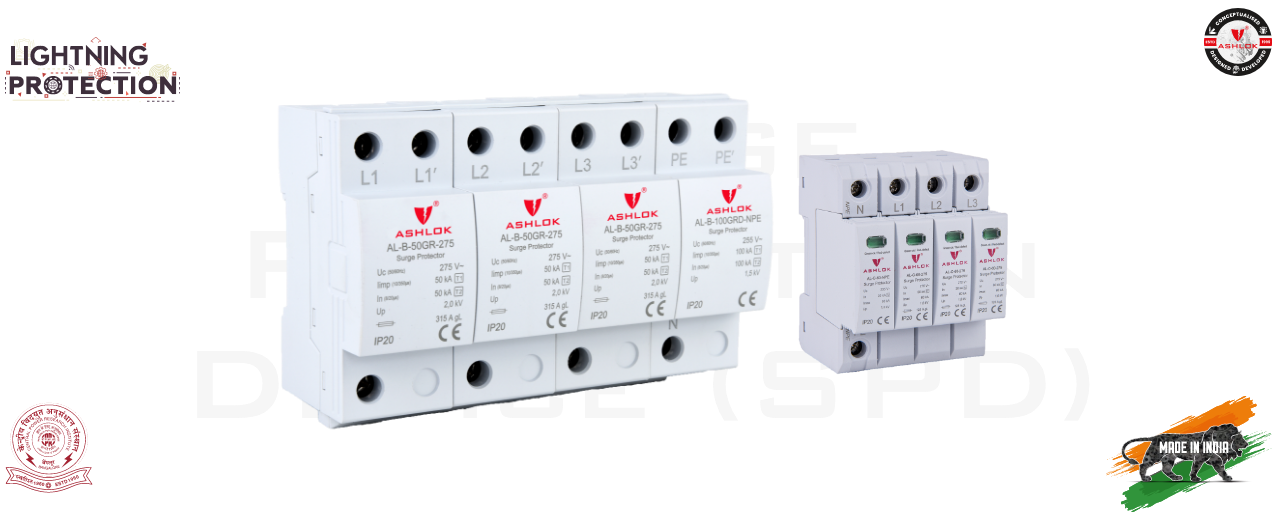 Ashlok surge protection device (SPD) for lightning and electrical protection - Pan India Supply