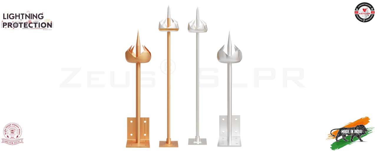 Zeus SLPR safe lightning protection system for buildings by Ashlok Safe Earthing Electrode Limited